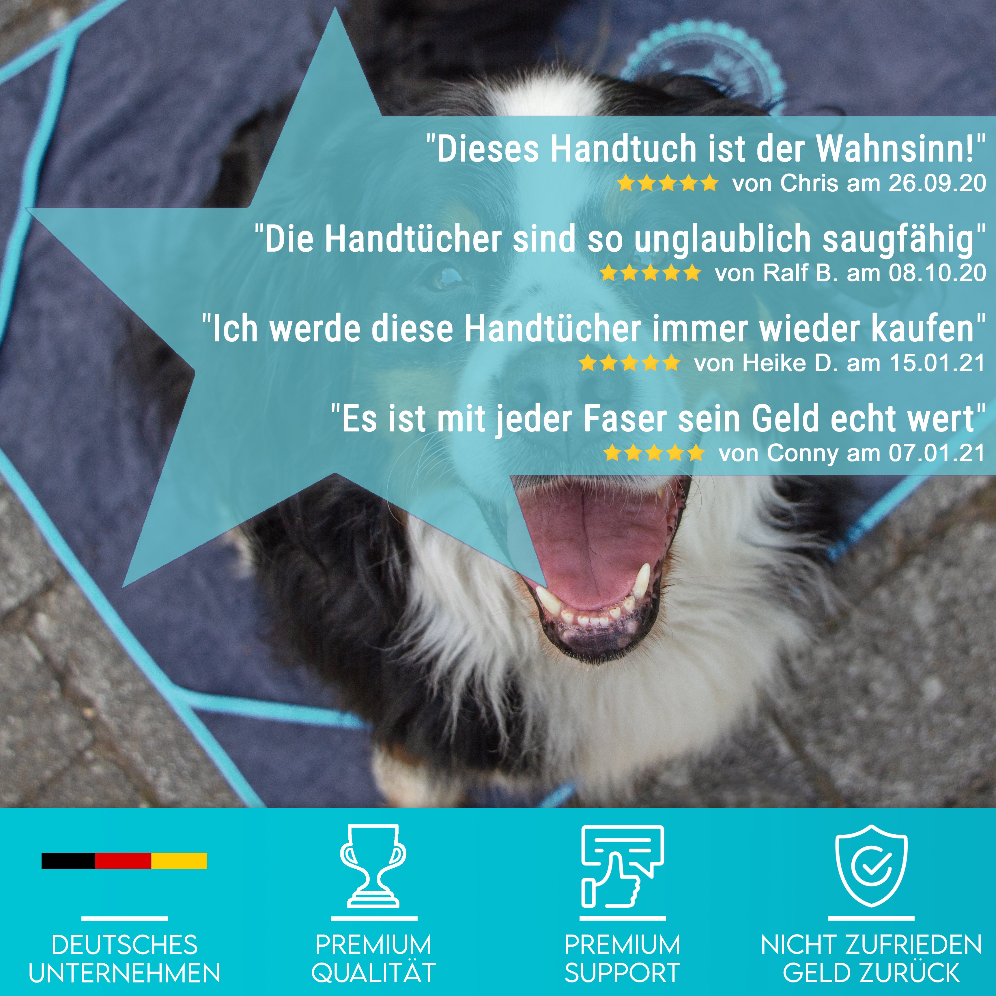 Mikrofaser Hundehandtuch