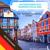 Geschäftsstraße in Norddeutschland mit bunten Häusern