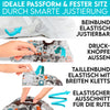 Auflistung mit Foto der Justiermöglichkeiten der Hundewindel